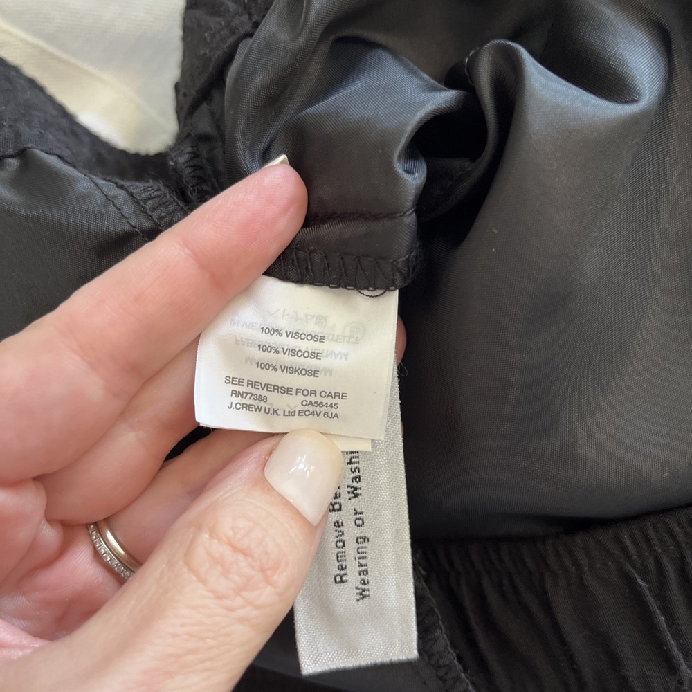 NWT Madewell Black Cuffed Track Trousers Pants Size Small Pull On Pockets - Picture 9 of 9